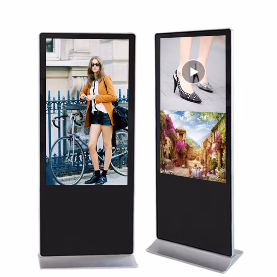 Envision ODM OEM 43 49 55 65 75 86 98 4K Commercial LCD LED Double Panel Information Price Advertising Ad Player Dual Touch Screen Kiosk Digital Signage Display