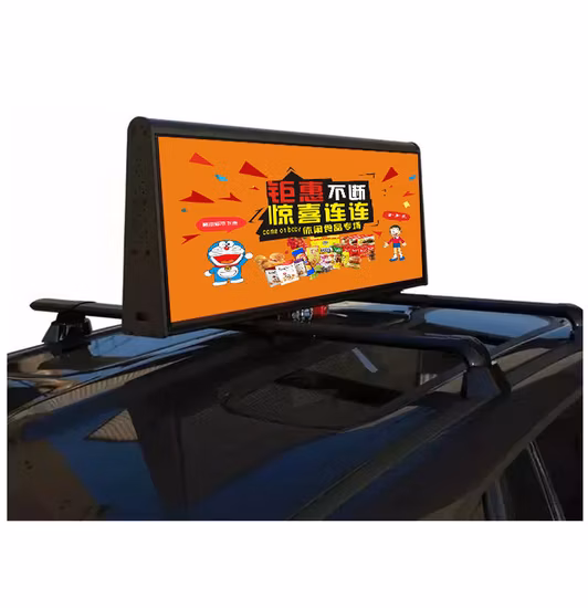 Car Advertising LED Screen Roof Sign Taxi Top LED Display
