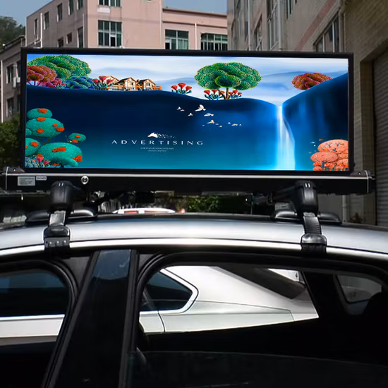 Car Advertising LED Screen Roof Sign Taxi Top LED Display