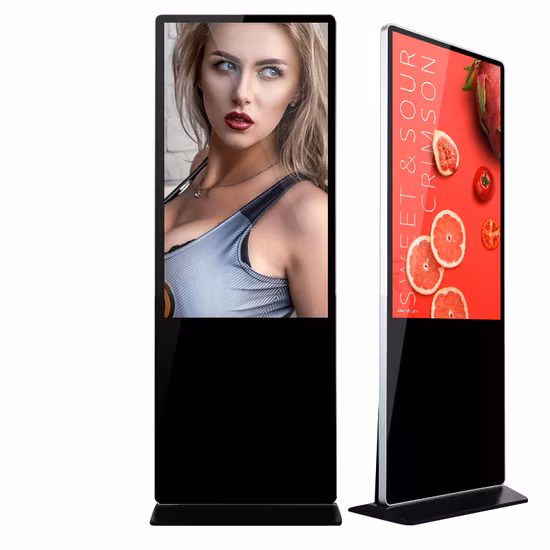 Envision ODM OEM 43 49 55 65 75 86 98 4K Commercial LCD LED Double Panel Information Price Advertising Ad Player Dual Touch Screen Kiosk Digital Signage Display