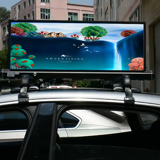 Car Advertising LED Screen Roof Sign Taxi Top LED Display